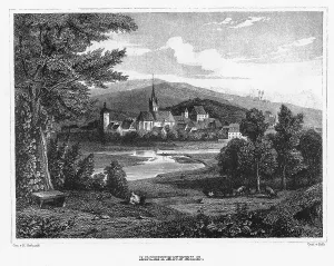 Southern Germany Depiction Stampe: Lichtenfels, drawing by E. Gerhardt