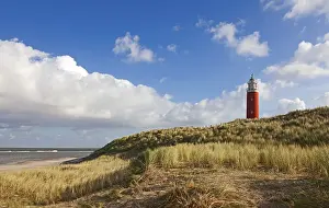 Netherlands Coastal Scenes Stampe: Lighthouse Eierland with Dunes