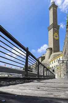 Stampe di Il faro di Genova, chiamato Lanterna, simbolo della città italiana Genova Stampe: Il faro di Genova, chiamato Lanterna.