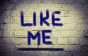 Symbolic Network Image Stampe: Like Me Concept