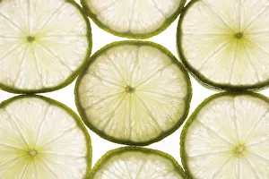 Green Background Still Life Stampe: Lime