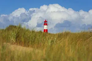 Deserted German Island Stampe: The Lister lighthouse at Ellenbogen