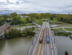 Stuttgart 21 Project Stampe: Load test on the Neckar Bridge
