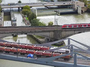 Stuttgart 21 Project Stampe: Load test on the Neckar Bridge