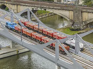Stuttgart 21 Project Stampe: Load test on the Neckar Bridge
