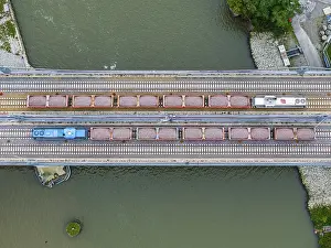 Stuttgart 21 Project Stampe: Load test on the Neckar Bridge