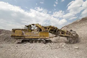 No People Construction Site Stampe: Loading a large lorry building material