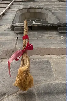 Industrial Museum Lauf Germany Stampe: A long braid hanging from the tower window