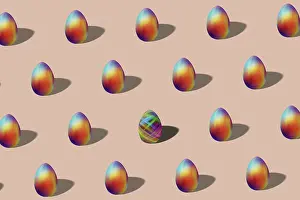 Symbolic Easter Image Stampe: Luxury Easter egg pattern made