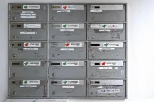 Urban Residential Buildings Stampe: Mailboxes
