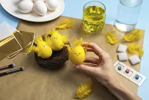 Chick From Eggs Tutorial Stampe: How to make a chick from eggs for Easter decor