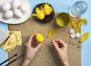 Easter Chick Decoration Stampe: How to make a chick from eggs for Easter decor