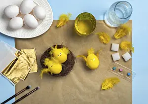 Easter Egg Chick Decoration Stampe: How to make a chick from eggs for Easter decor