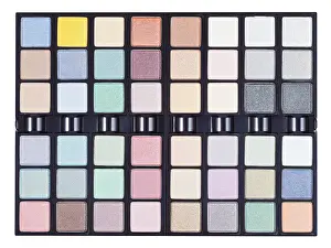 Isolated Beauty Products Stampe: Make up kits in case you take a close-up on a white background