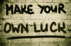 Lucky Charm Symbolism Stampe: Make Your Own Luck Concept
