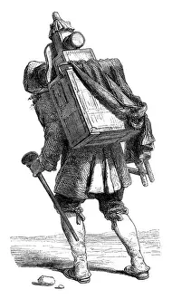 Deserted Landscape Art Stampe: The Man with the magic lantern