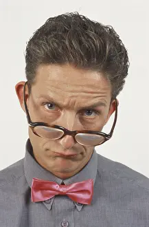 Colorful Portrait Photo Stampe: Man pulling faces