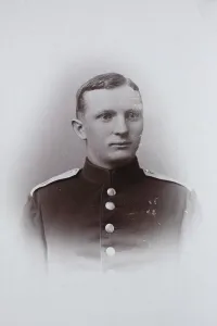Historical Photograph Stampe: Man, in uniform jacket, visiting format