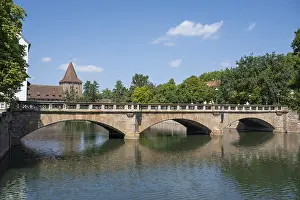 Bavaria Bridge Stampe: Maxbrucke with reflection