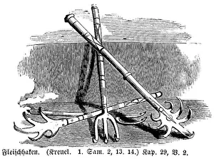 Historical Bible Images Stampe: Meat hook, hooks, tools, Bible