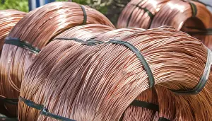 Handicraft Copper Craftsman Stampe: Metal, copper, copper wire on a roll for further processing