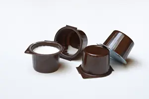 Dairy Product Packaging Stampe: Milk in portion pack, plastic packaging