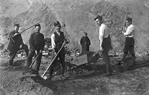 Power Generation History Stampe: Mining, coalmining workers, 1920s