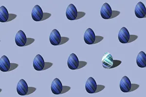 Traditional Easter Symbols Stampe: Modern Colorful Easter egg pattern made