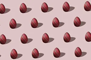 Symbolic Easter Egg Picture Stampe: Modern Colorful Easter egg pattern made