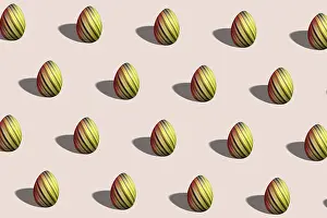 Symbolic Easter Picture Stampe: Modern Colorful Easter egg pattern made
