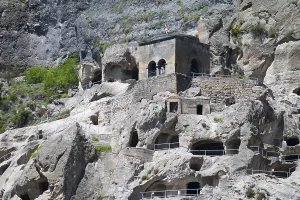 Monastery Complex Architecture Stampe: Monastery complex nestled in rocks