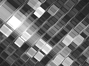 Arte Digitale Stampe: Tecnologia di sfondo a colori monocromo - immagine generata da computer astratta.