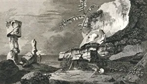 Chilean Landmarks Stampe: Monuments on Easter Island, Rapa Nui