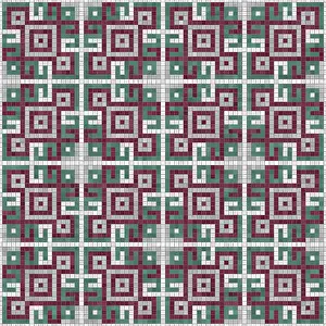 Baroque Interior Decoration Stampe: Mosaic tiles background, seamless vector pattern