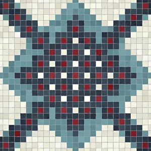 Baroque Interior Decoration Stampe: Mosaic tiles background, seamless vector pattern
