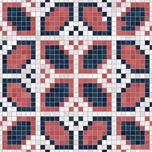 Baroque Interior Decoration Stampe: Mosaic tiles background, seamless vector pattern