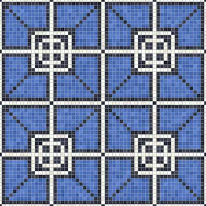 Mosaic Wall Painting Stampe: Mosaic tiles background, seamless vector pattern