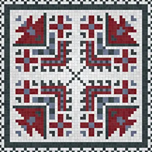 Modern Architectural Style Stampe: Mosaic tiles background, seamless vector pattern