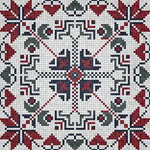 Abstract Mosaic Artwork Stampe: Mosaic tiles background, seamless vector pattern
