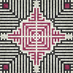 Baroque Interior Decoration Stampe: Mosaic tiles background, seamless vector pattern