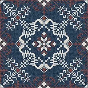 Modern Architectural Style Stampe: Mosaic tiles background, seamless vector pattern