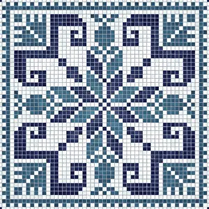 Abstract Ceramic Tiles Stampe: Mosaic tiles background, seamless vector pattern