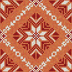 Abstract Ceramic Tiles Stampe: Mosaic tiles background, seamless vector pattern