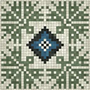 Modern Architectural Style Stampe: Mosaic tiles background, seamless vector pattern