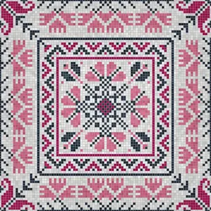 Decorative Ceramic Tiles Stampe: Mosaic tiles background, seamless vector pattern