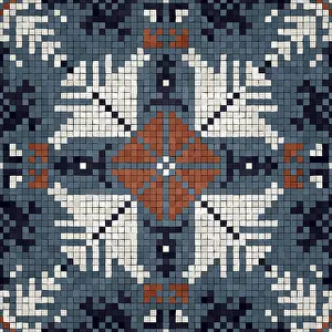 Geometric Mosaic Art Stampe: Mosaic tiles background, seamless vector pattern