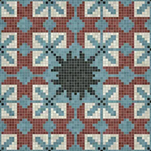 Geometric Wall Art Stampe: Mosaic tiles background, seamless vector pattern