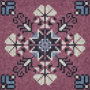 Modern Interior Decoration Stampe: Mosaic tiles background, seamless vector pattern