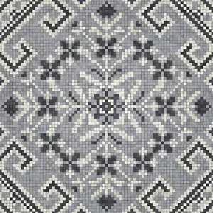 Baroque Interior Decoration Stampe: Mosaic tiles background, seamless vector pattern