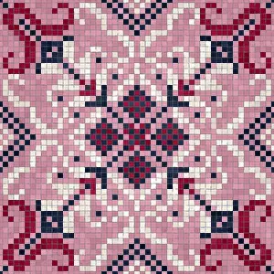 Embellished Interior Design Stampe: Mosaic tiles background, seamless vector pattern